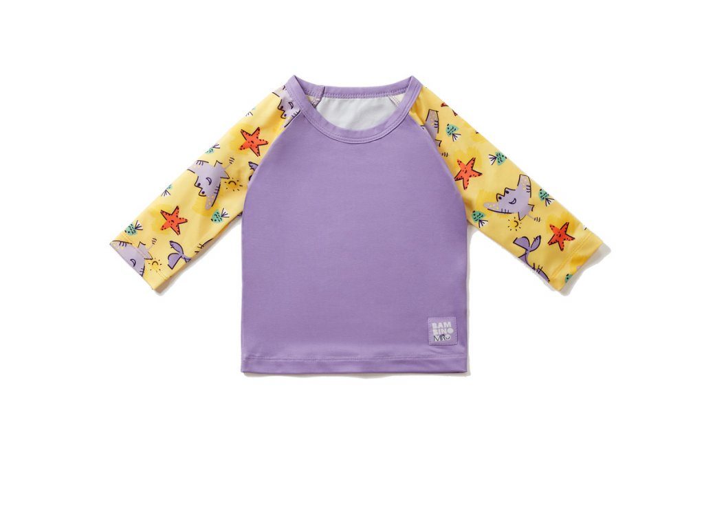 BAMBINO MIO Tričko detské do vody s rukávom, UPF 40+, Sand, 7-9 kg -6-12 m