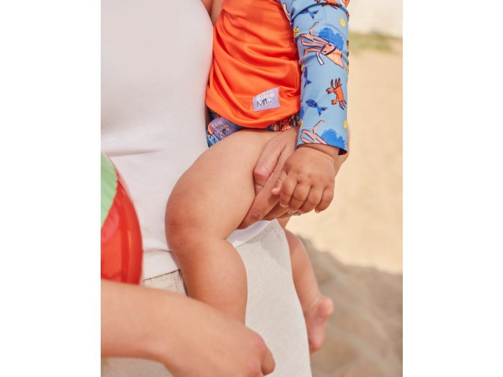 BAMBINO MIO Tričko detské do vody s rukávom, UPF 40+, Wave, 7-9 kg -6-12 m – Obrázok 5