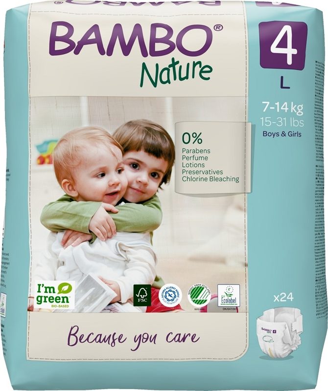 BAMBO Nature Plienky jednorazové 4 L (7-14 kg) 24 ks – Obrázok 2