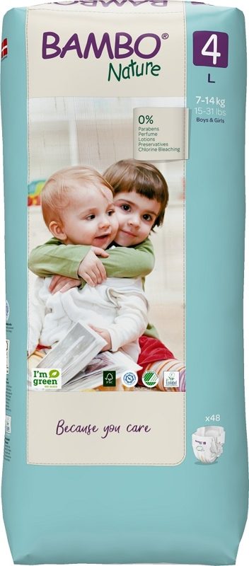 BAMBO Nature Plienky jednorazové 4 L (7-14 kg) 48 ks – Obrázok 2