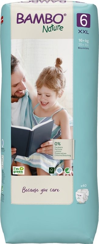BAMBO Nature Plienky jednorazové 6 XXL (16 kg+) 40 ks – Obrázok 2