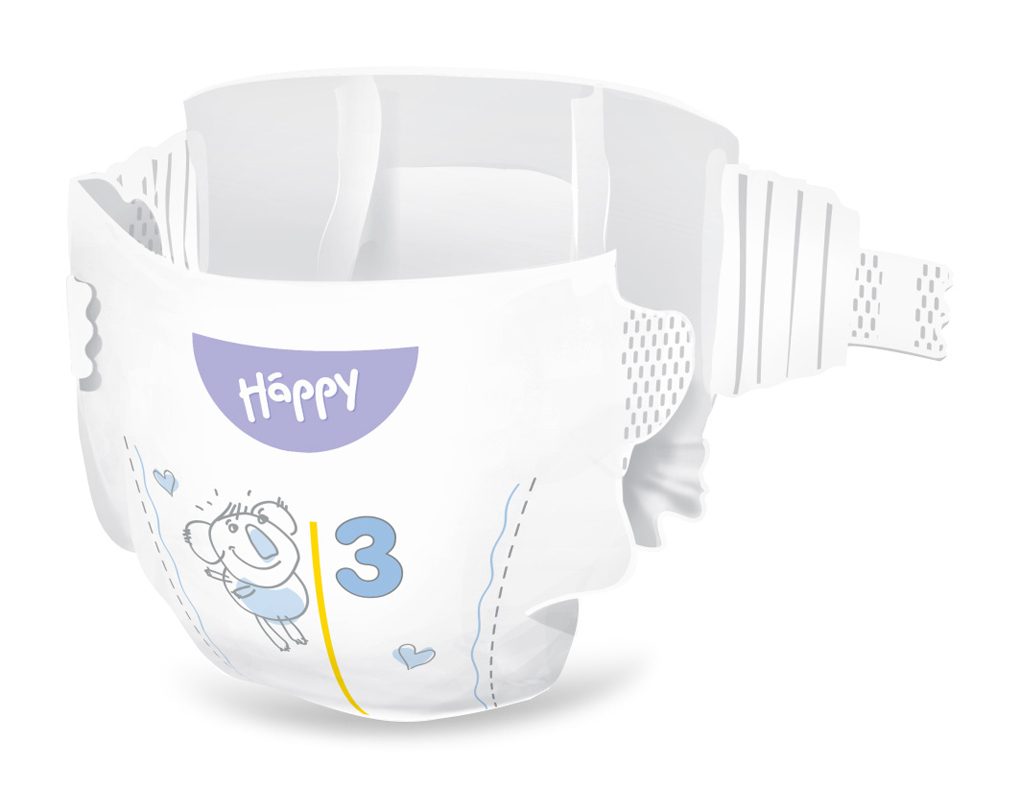 BELLA HAPPY Baby Plienky jednorazové Midi 5-9 kg 16 ks – Obrázok 3