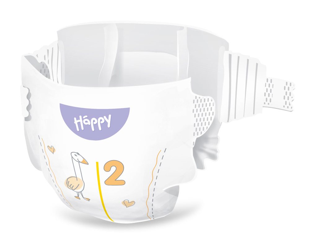 BELLA HAPPY Baby Plienky jednorazové Mini 3-6 kg 38 ks – Obrázok 3