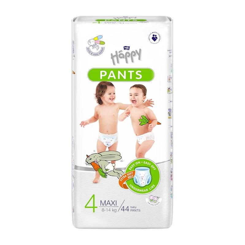 BELLA HAPPY Pants Nohavičky plienkové jednorazové 4 Maxi (8-14 kg) 44 ks – Obrázok 2