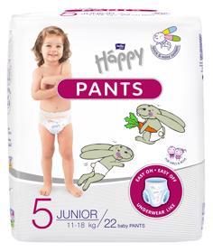 BELLA HAPPY Pants Nohavičky plienkové jednorazové 5 Junior (11-18 kg) 22 ks – Obrázok 2