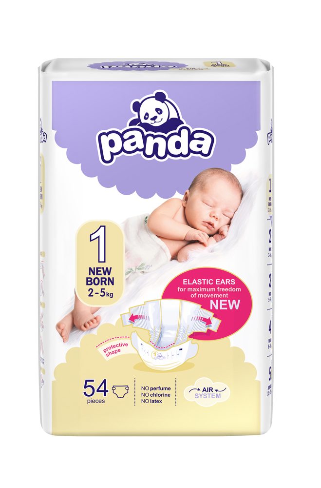 BELLA PANDA Newborn 54 ks (2-5 kg) - jednorazové plienky – Obrázok 2