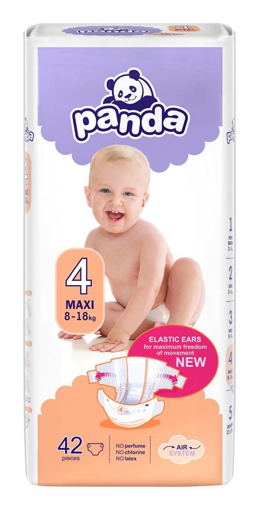 BELLA PANDA Plienky jednorazové 4 Maxi (8-18 kg) 42 ks – Obrázok 2