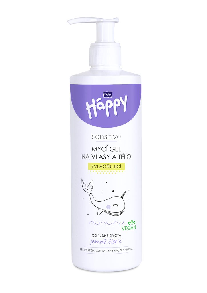 BELLA HAPPY Baby gél umývací na telo a vlasy 400 ml – Obrázok 2