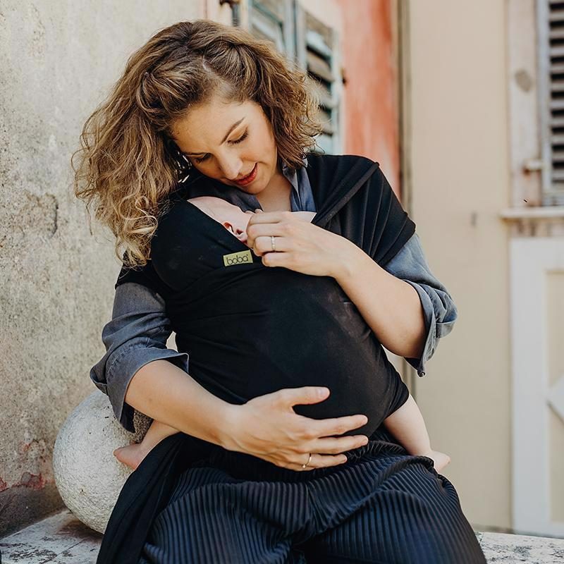 BOBA Nosič detí / šatka Classic Wrap - Black – Obrázok 3