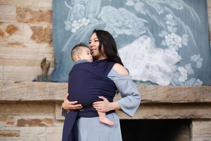 BOBA Nosič detí / šatka Classic Wrap - Navy Blue – Obrázok 7