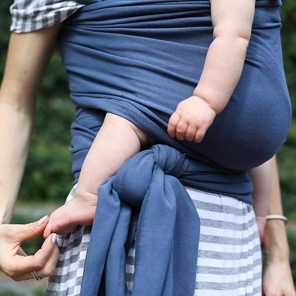 BOBA Nosič detí / šatka Classic Wrap - Vintage Blue – Obrázok 4