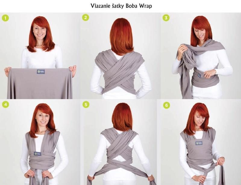 BOBA Nosič detí / šatka Classic Wrap Organic - Dark Gray – Obrázok 5