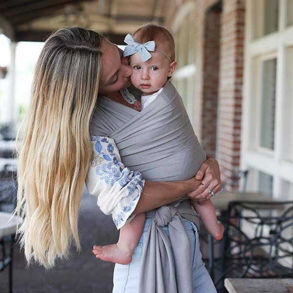 BOBA Nosič detí / šatka Wrap Serenity - Light Grey