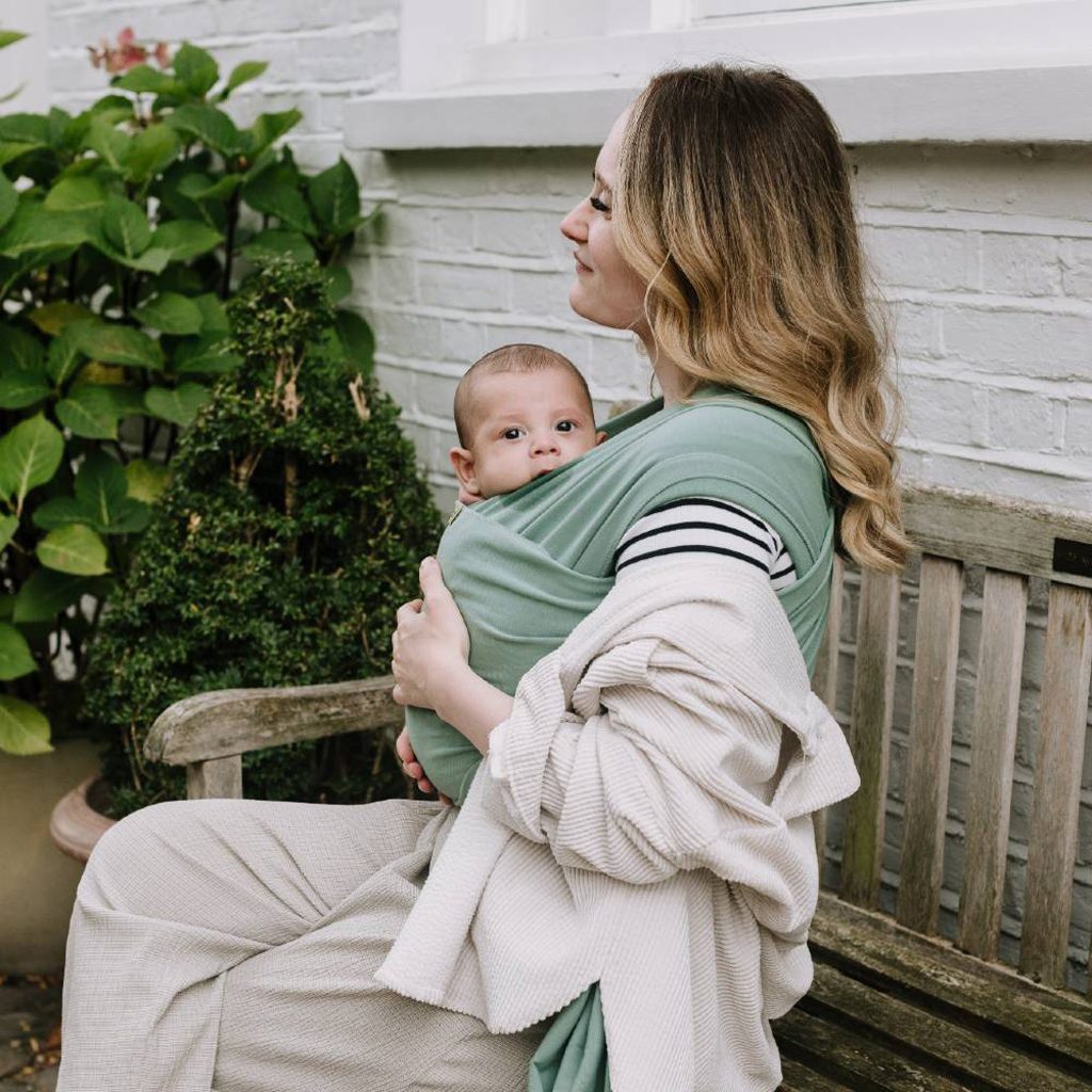 BOBA Nosič detí / šatka Classic Wrap - Sage Green – Obrázok 3