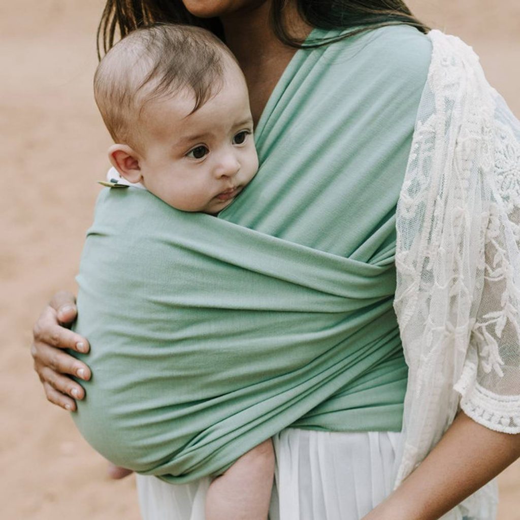 BOBA Nosič detí / šatka Classic Wrap - Sage Green – Obrázok 5