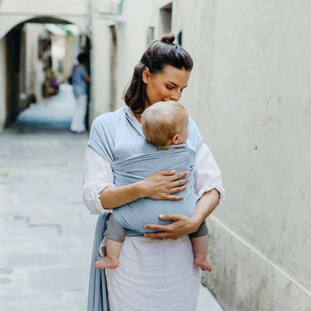 BOBA Nosič detí / šatka Wrap Serenity - Light Blue – Obrázok 2