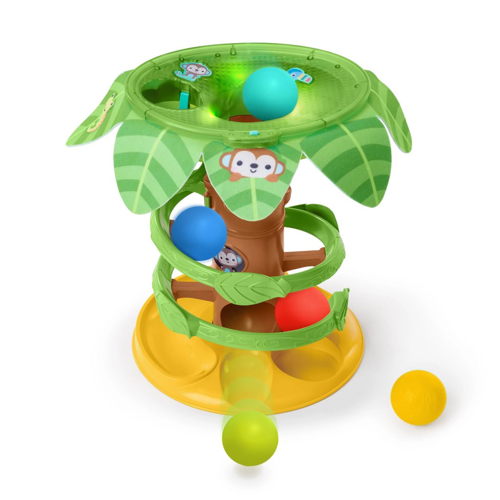 BRIGHT STARTS Dráha guľôčková hudobná Tropical Twirl 6m+ – Obrázok 2