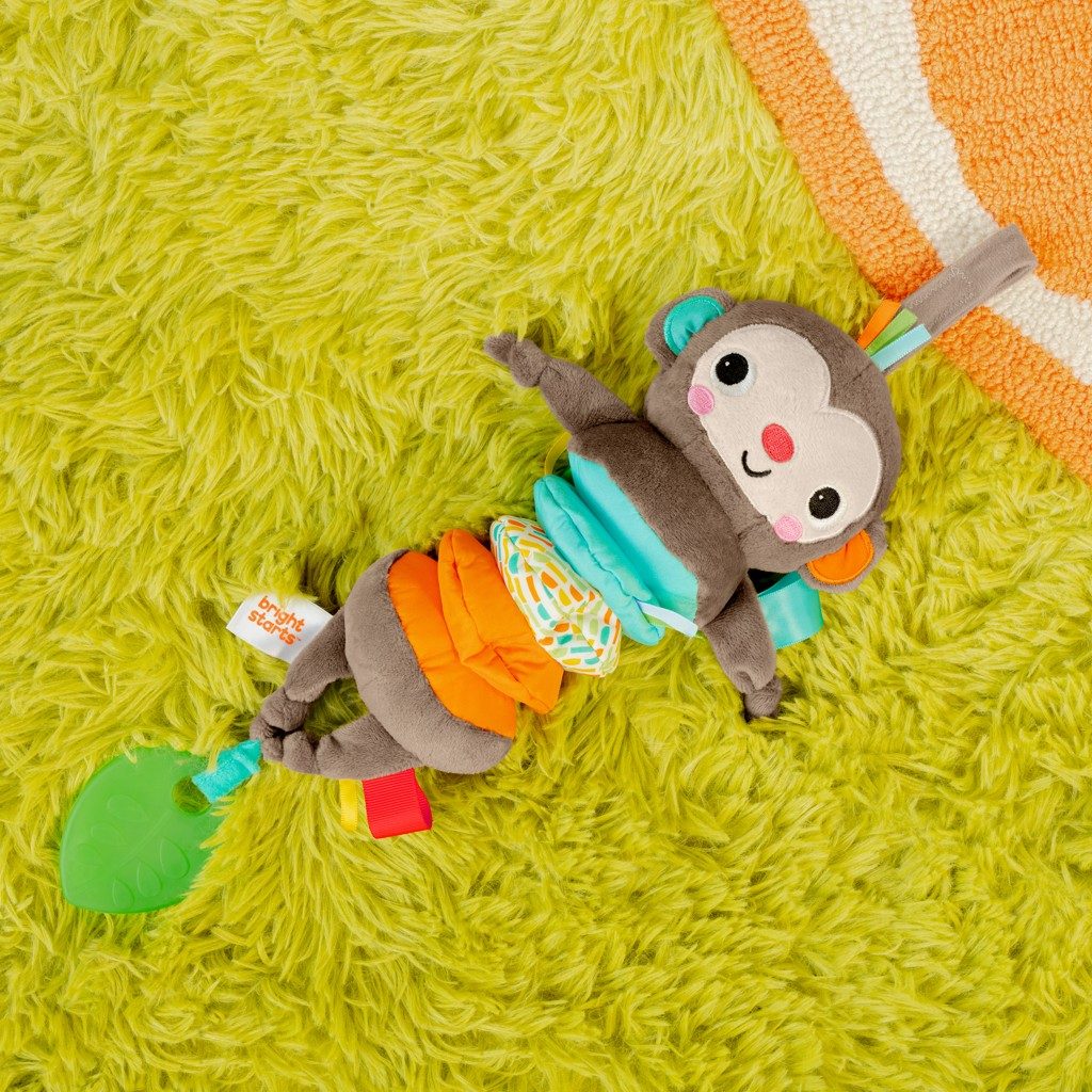 BRIGHT STARTS Hračka s melódiou na C krúžku Pull, Play & Boogie™ opica 0m+ – Obrázok 7