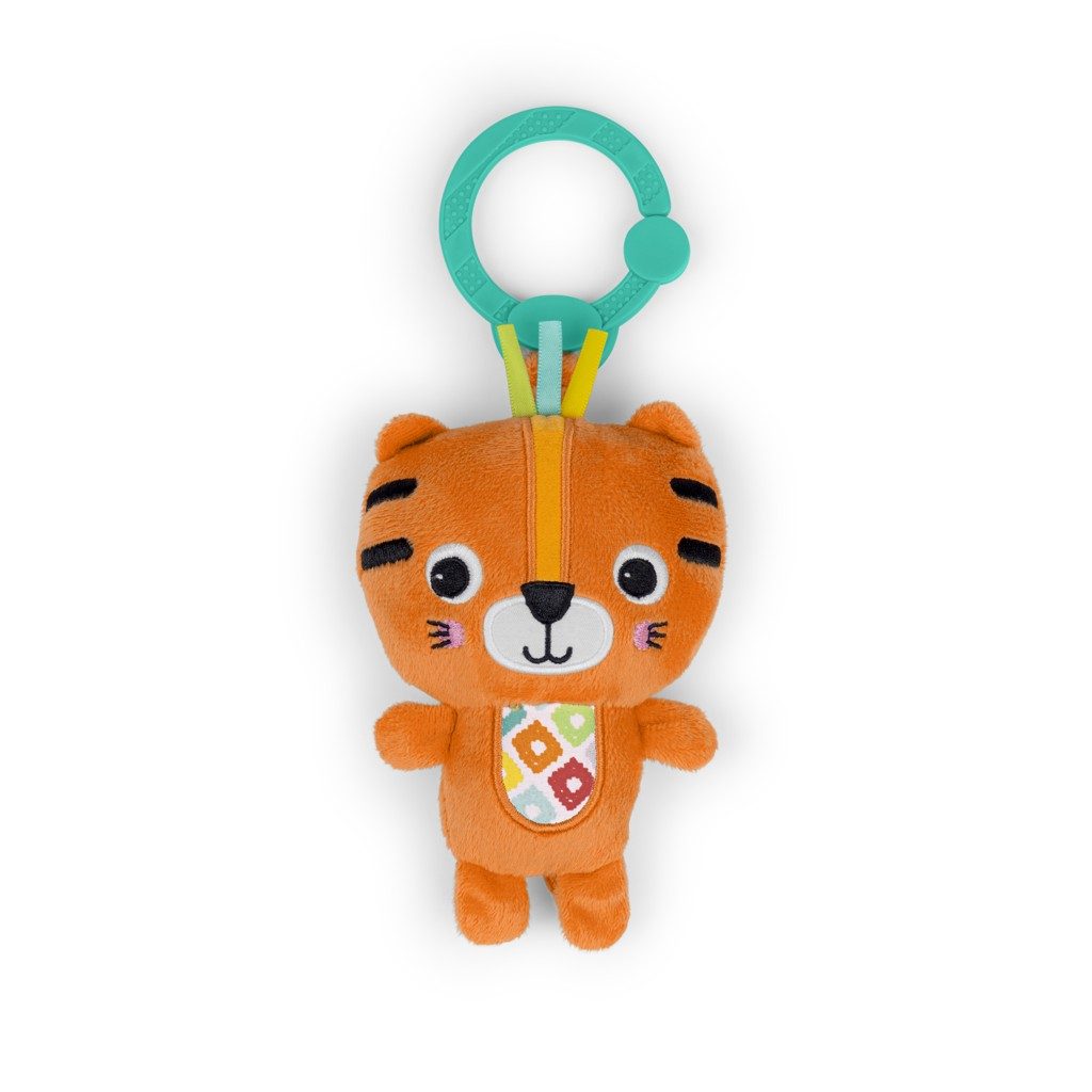 BRIGHT STARTS Hrkálka plyšová na C krúžku tiger Jingle Joy™ 0m+ – Obrázok 2