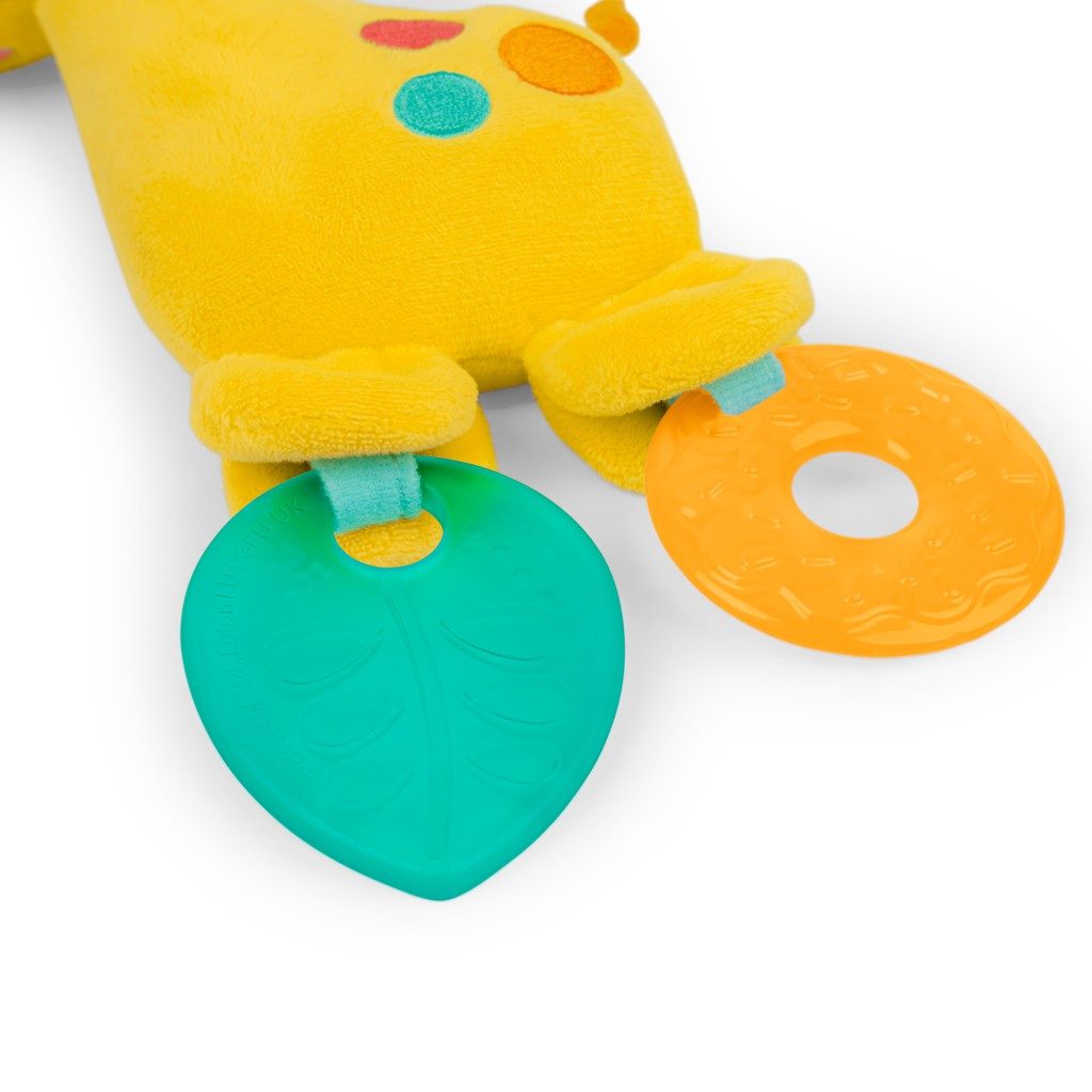 BRIGHT STARTS Hrkálka/hryzačka na C krúžku žirafa Safari Soother™ 0m+ – Obrázok 3