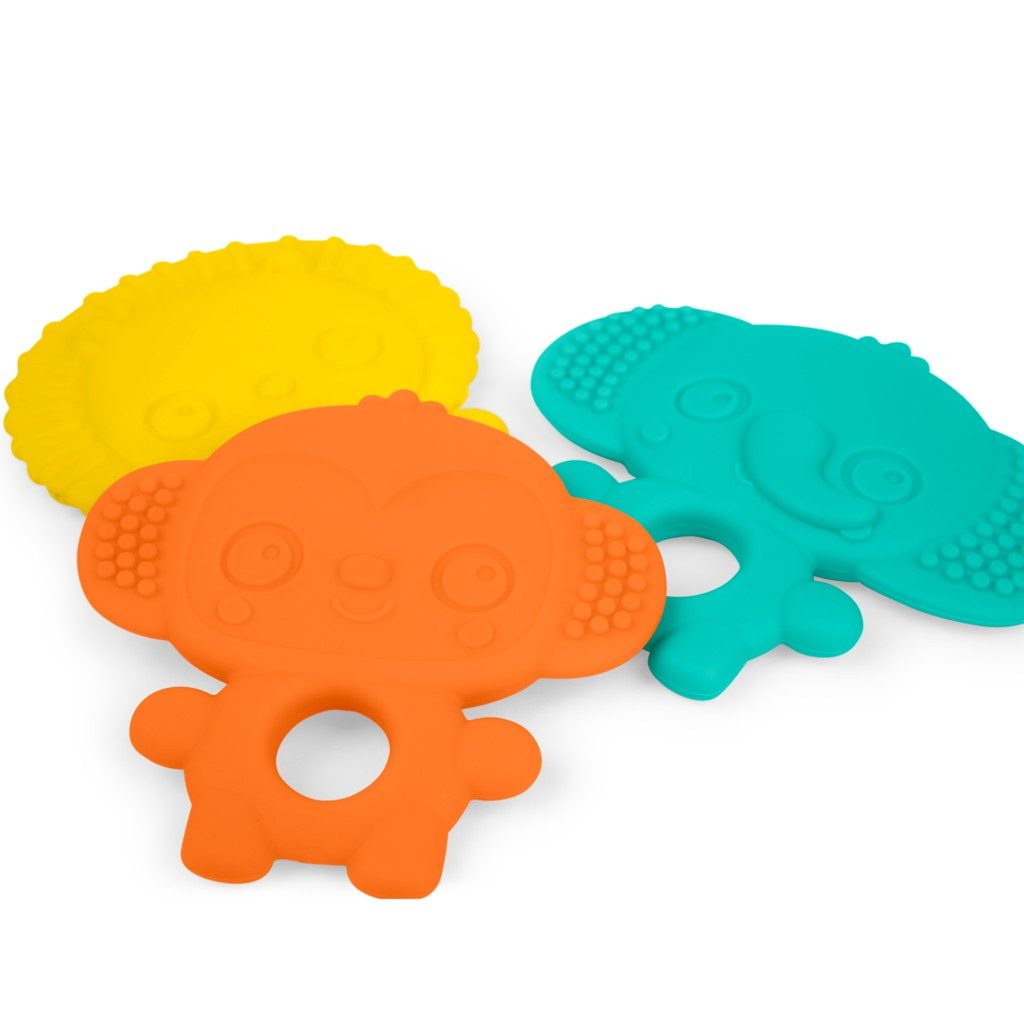 BRIGHT STARTS Hryzačka Gummy Buddies™ 3ks 3m+ – Obrázok 2