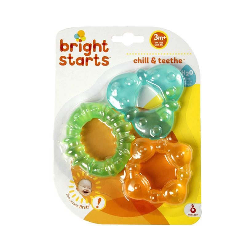 BRIGHT STARTS Hryzačka plnená vodou - 3 tvary, 3m+ – Obrázok 4