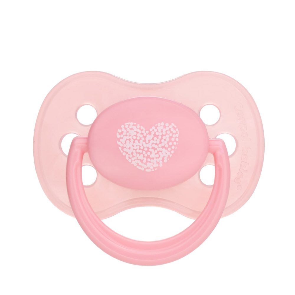 CANPOL BABIES Cumlík kaučukový čerešňa 0-6 m Pastels - ružový – Obrázok 2