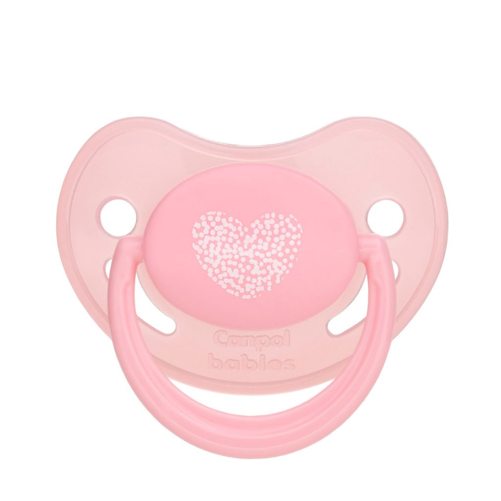 CANPOL BABIES Cumlík silikónový anatomický 18m+ Pastels - srdce – Obrázok 2