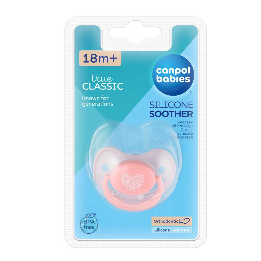 CANPOL BABIES Cumlík silikónový anatomický 18m+ Pastels - srdce – Obrázok 4