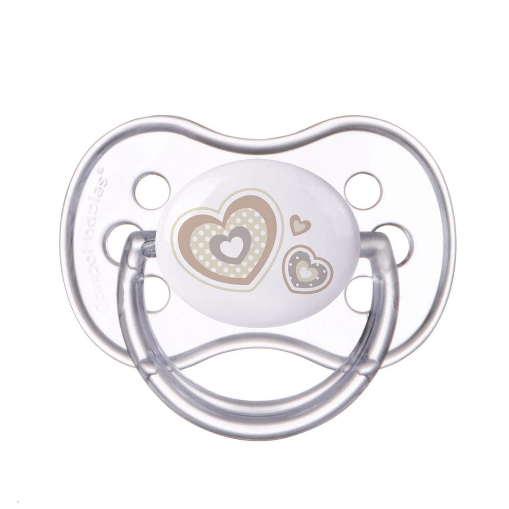 CANPOL BABIES Cumlík silikónový symetrický 0-6m Newborn Baby - béžová