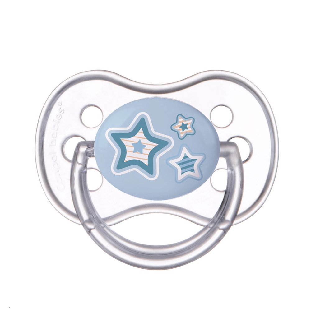 CANPOL BABIES Cumlík silikónový symetrický 0-6m Newborn Baby - modrá – Obrázok 2