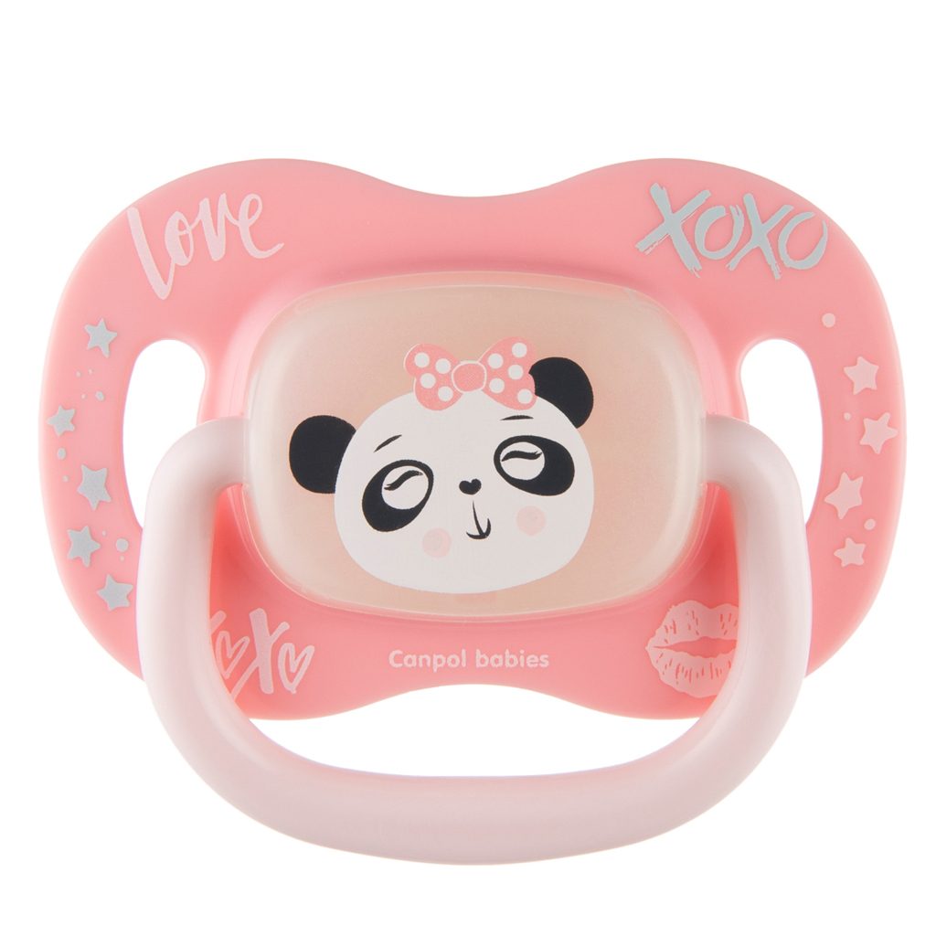 CANPOL BABIES Cumlík silikónový symetrický Exotic Animals 0-6m Panda 1ks – Obrázok 2