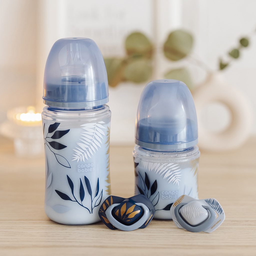 CANPOL BABIES Cumlík silikónový symetrický Light touch GOLD 6-18m 2ks modrý – Obrázok 4