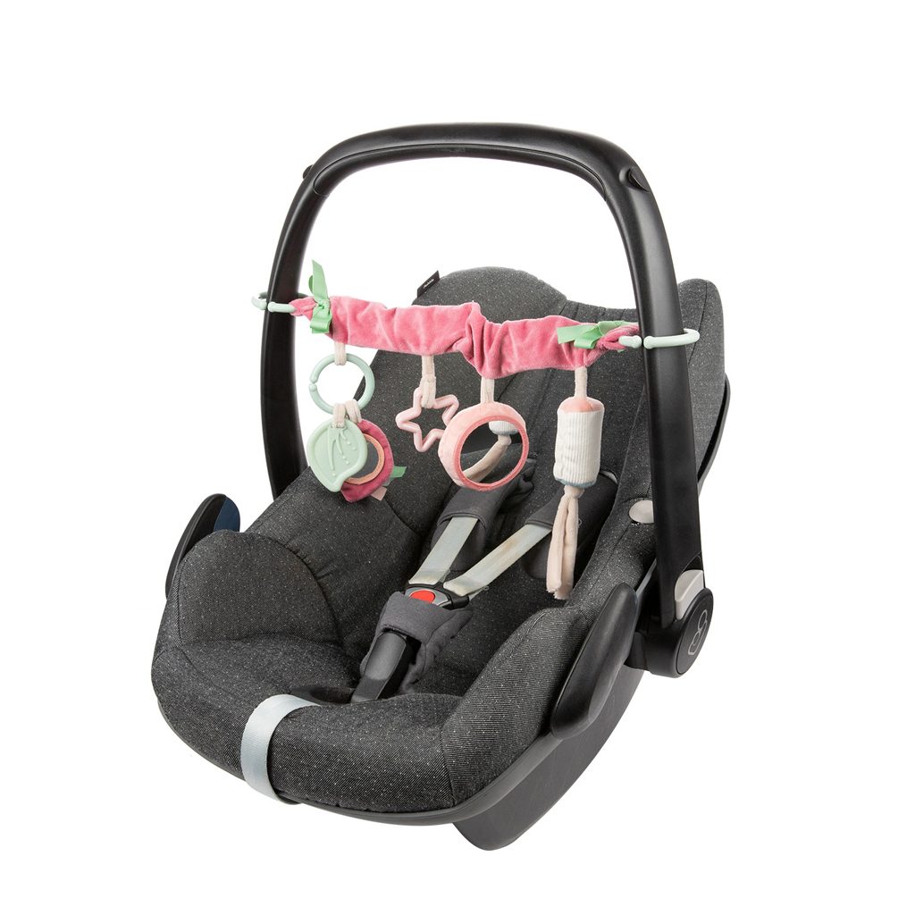 CANPOL BABIES Hračka závesná na kočík / autosedačku Pastel Friends ružová – Obrázok 3