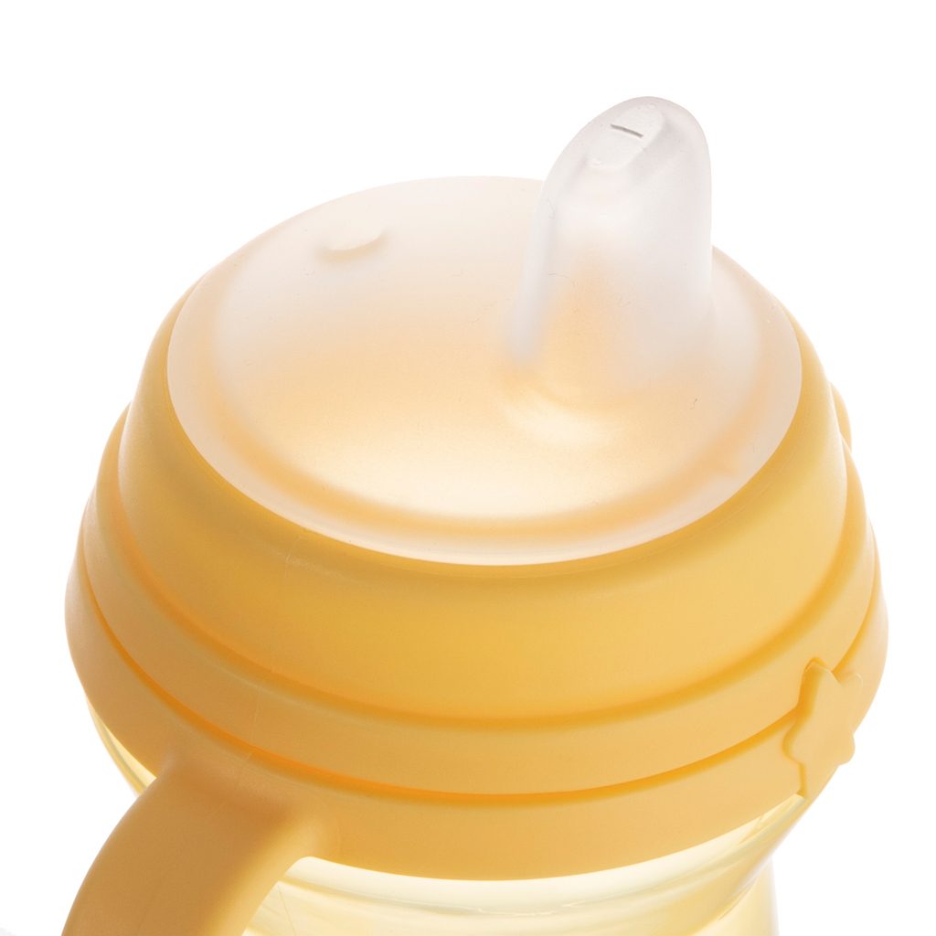 CANPOL BABIES Hrnček so silikónovým náustkom FirstCup 250ml žltý 6m+ – Obrázok 6