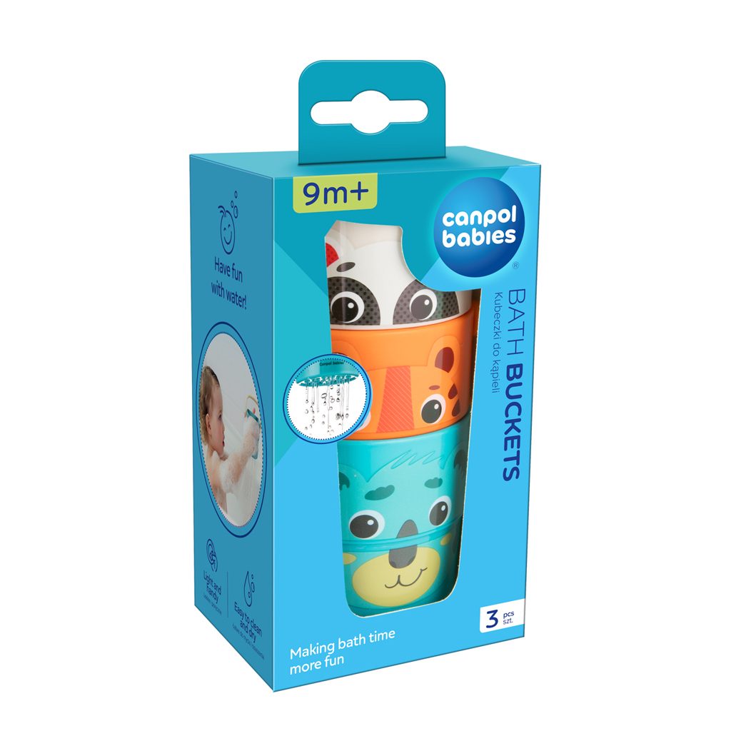 CANPOL BABIES Vedierka do vody Hello Little 3 ks – Obrázok 2