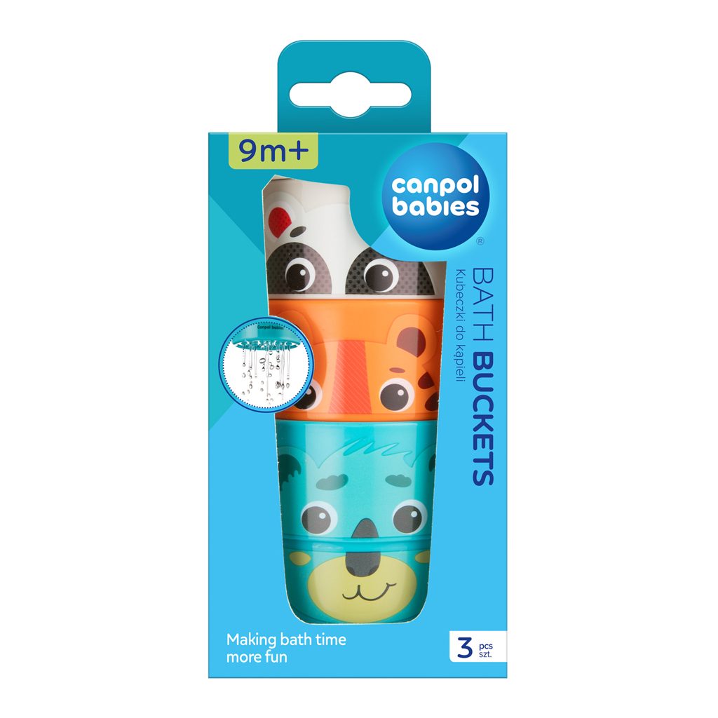 CANPOL BABIES Vedierka do vody Hello Little 3 ks – Obrázok 3