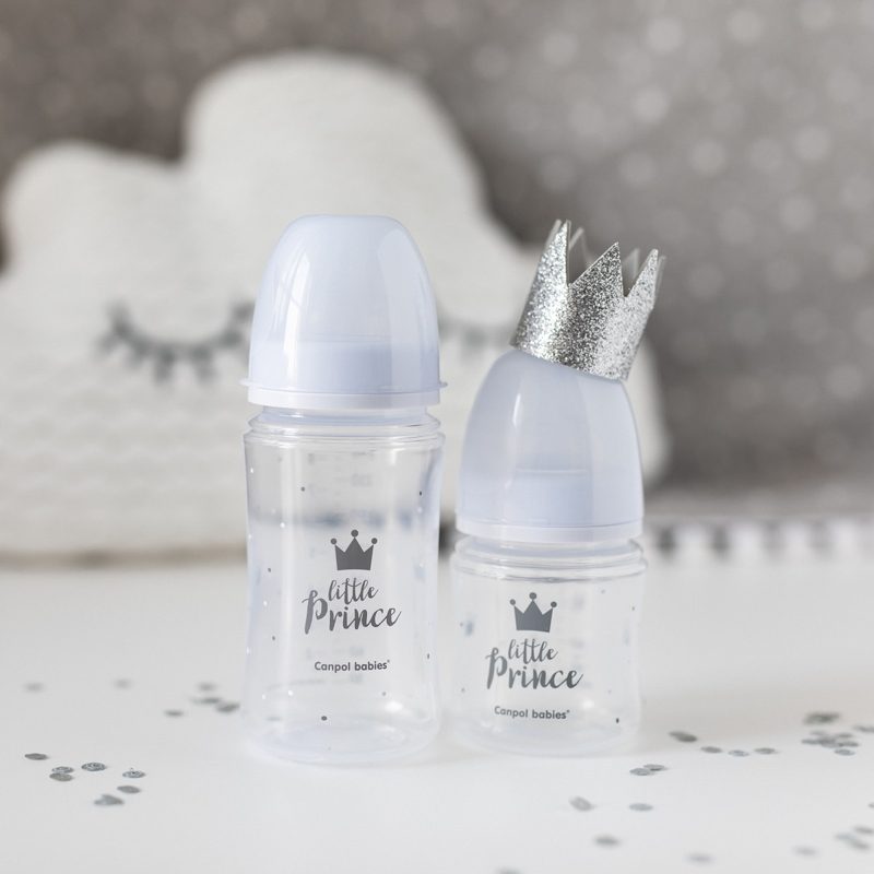 CANPOL BABIES Fľaša so širokým hrdlom Royal Baby 240 ml modrá – Obrázok 9