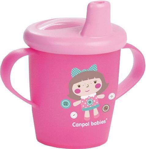 CANPOL BABIES Hrnček nevylievací TOYS 250ml - ružový