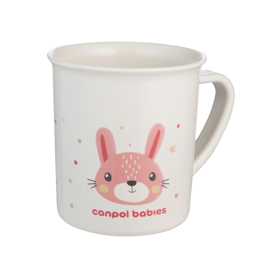 CANPOL BABIES Hrnček plastový CUTE ANIMALS - zajačik 170 ml – Obrázok 2