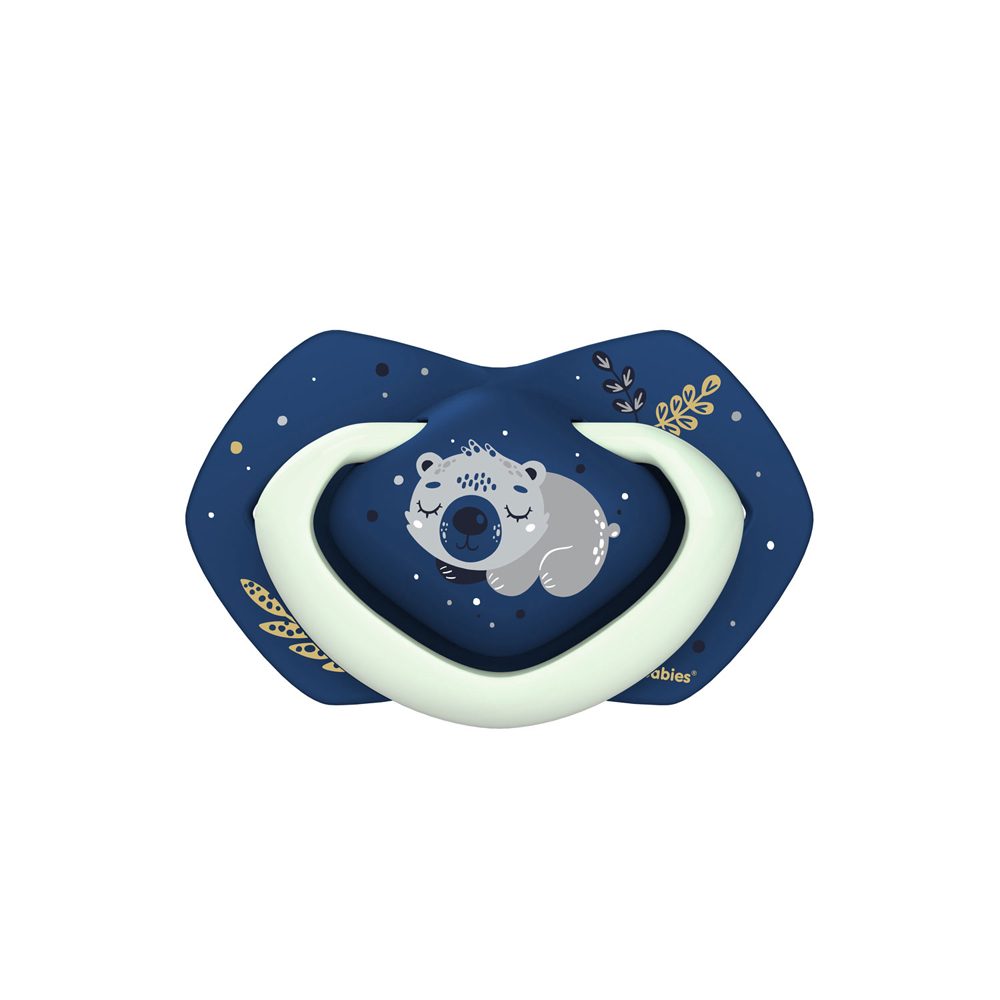 CANPOL BABIES Set symetrických silikónových cumlíkov Light touch 0-6m Sleepy koala modrý – Obrázok 6