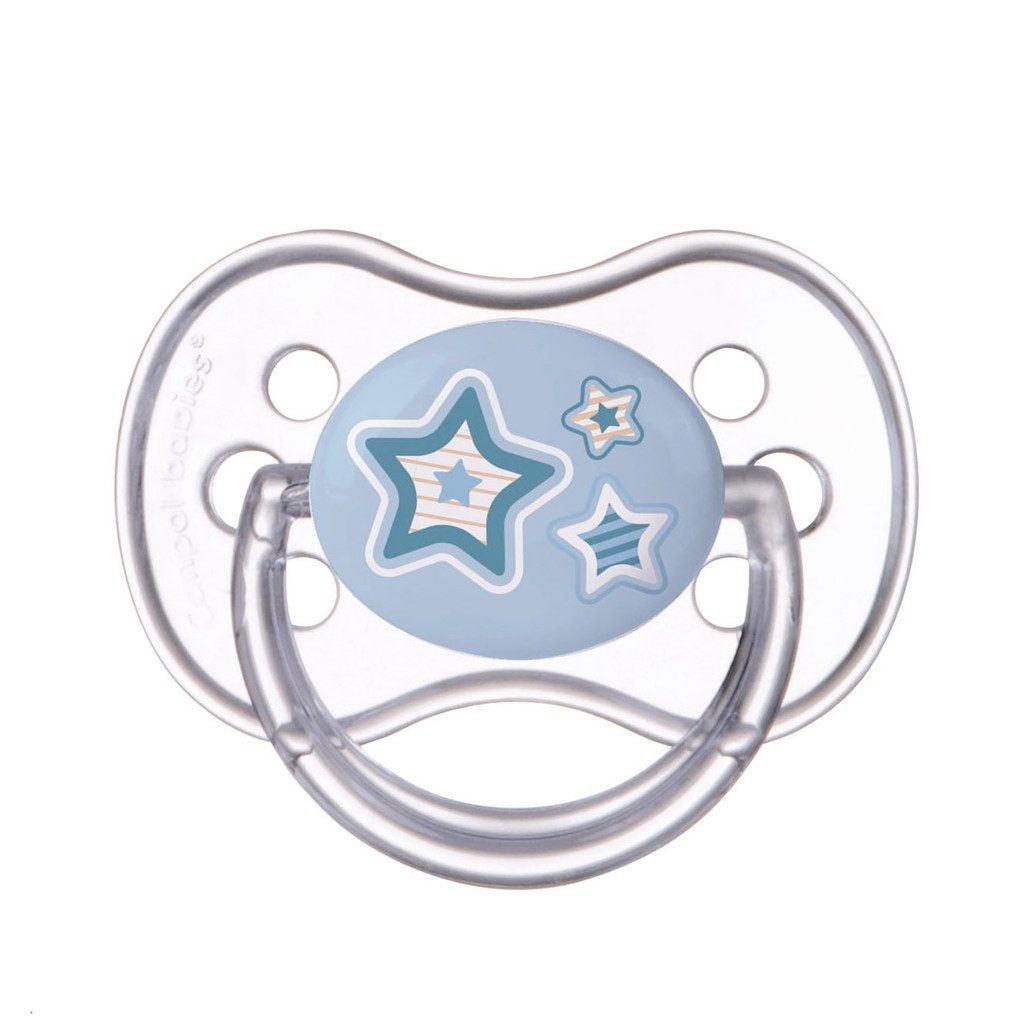 CANPOL BABIES Cumlík silikónové čerešnička 18 m + NEWBORN BABY - modré – Obrázok 2