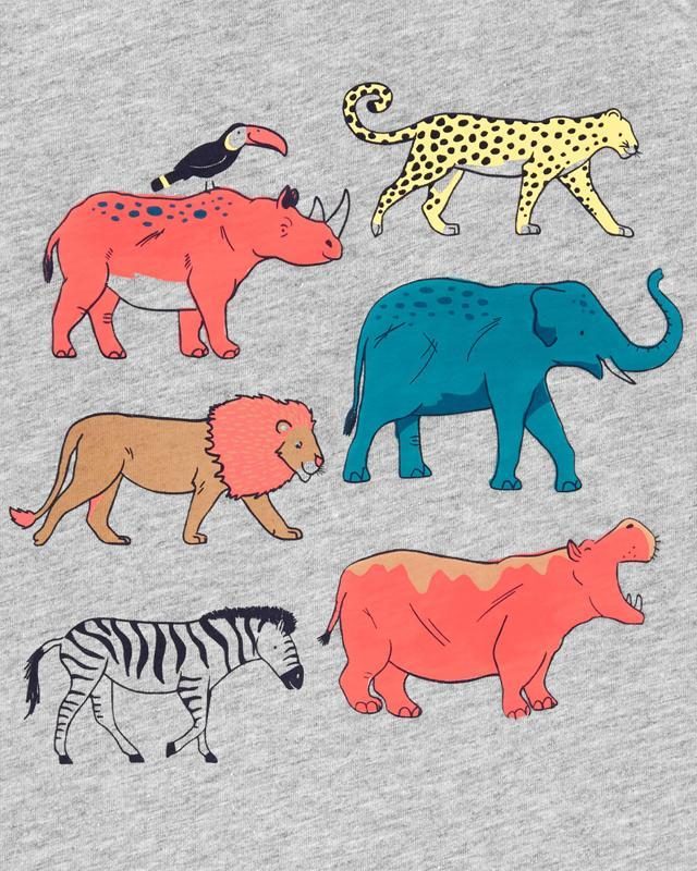 CARTER'S Tričko Grey Animals chlapec 12 m, vel. 80 – Obrázok 3