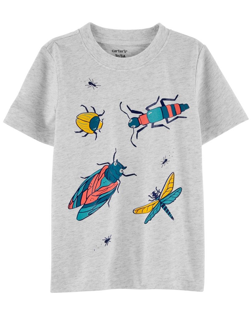 CARTER'S Tričko krátky rukáv Grey Bug chlapec 9m – Obrázok 2