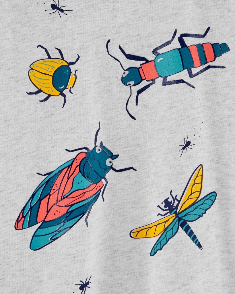 CARTER'S Tričko krátky rukáv Grey Bug chlapec 9m – Obrázok 3