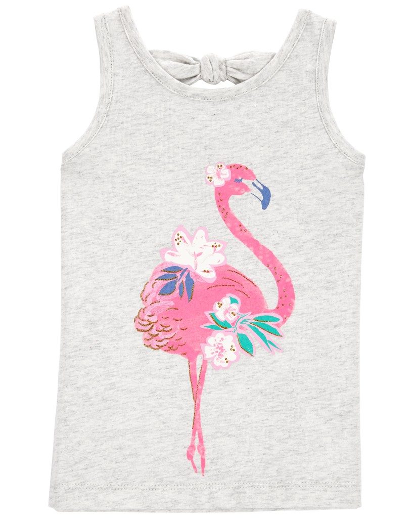 CARTER'S Tričko na ramienka Pink Flamingo dievča 18m – Obrázok 2