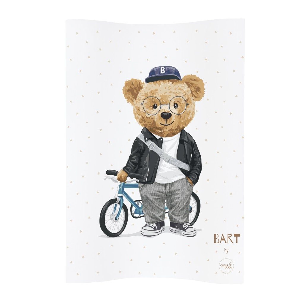 CEBA Podložka prebaľovacia 2-hranná mäkká (48x70) Cosy Fluffy Puffy Bart – Obrázok 2