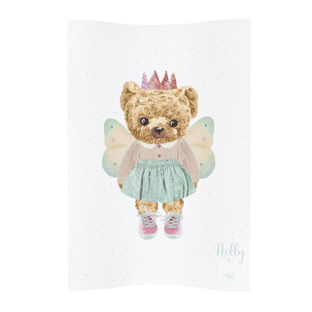 CEBA Podložka prebaľovacia 2-hranná mäkká (48x70) Cosy Fluffy Puffy Nelly – Obrázok 2