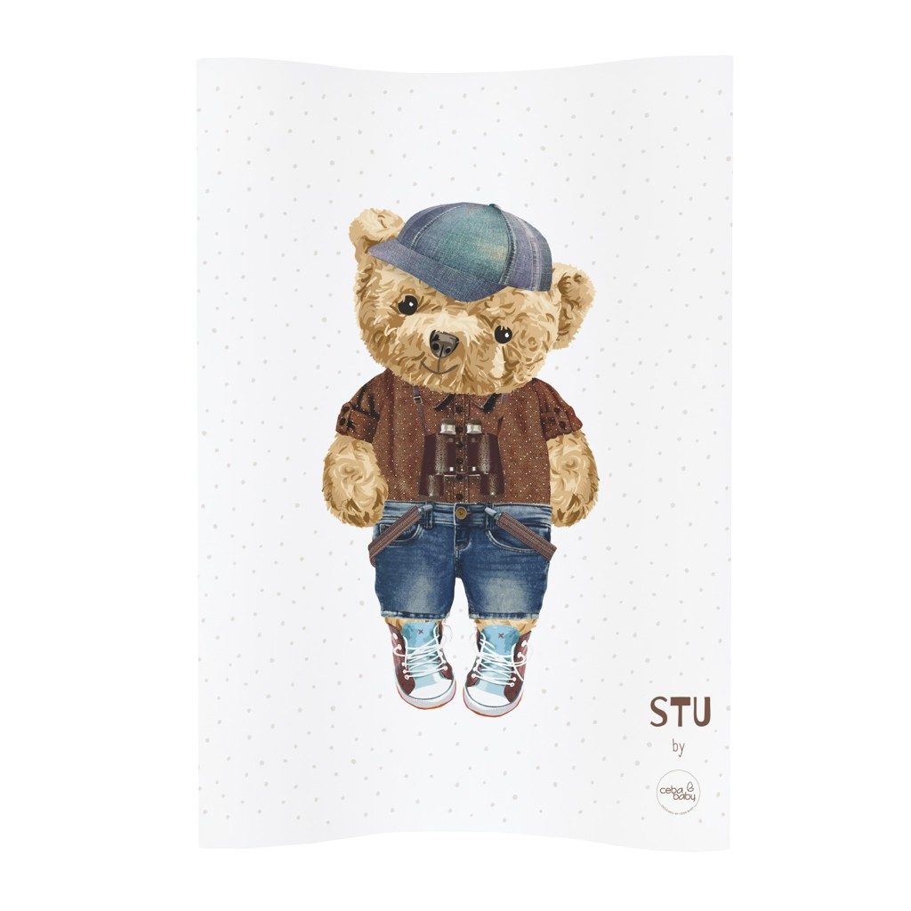 CEBA Podložka prebaľovacia 2-hranná mäkká (48x70) Cosy Fluffy Puffy Stu – Obrázok 2
