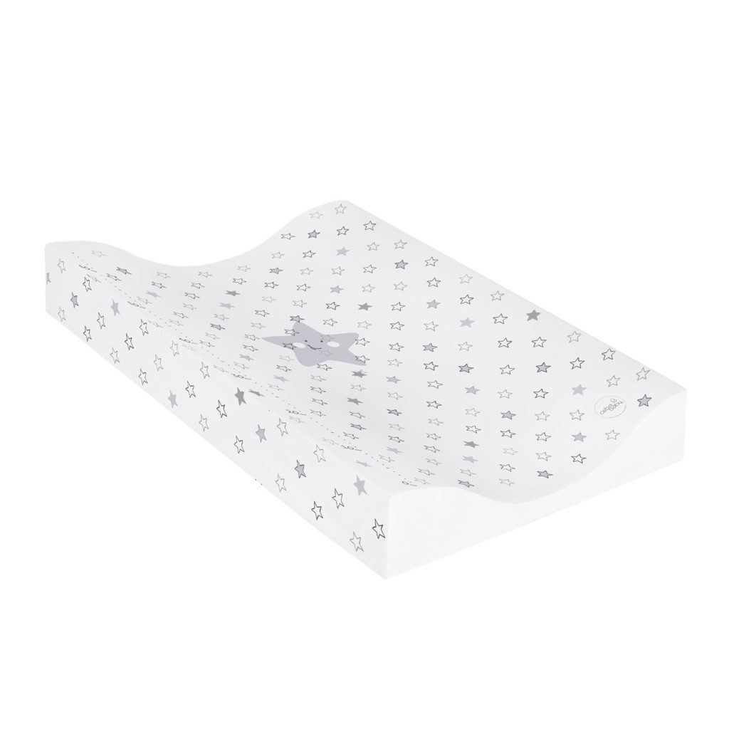 CEBA Podložka prebaľovacia 2-hranná mäkká COSY (50x70) Hviezdy šedá – Obrázok 5